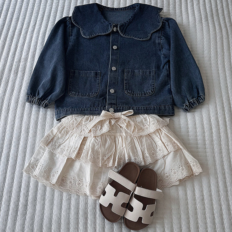 Sadie Scalloped Denim Jacket