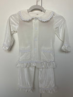 Ivory Velour Girls Pyjamas