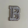 Varsity Glitter Patch - Silver