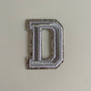 Varsity Glitter Patch - Silver