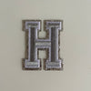 Varsity Glitter Patch - Silver