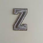 Varsity Glitter Patch - Silver