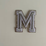 Varsity Glitter Patch - Silver