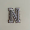 Varsity Glitter Patch - Silver