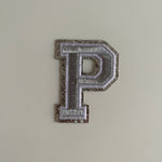 Varsity Glitter Patch - Silver