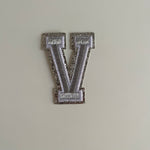 Varsity Glitter Patch - Silver