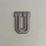 Varsity Glitter Patch - Silver