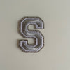 Varsity Glitter Patch - Silver