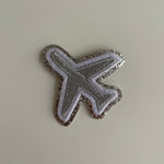 Varsity Glitter Patch - Silver