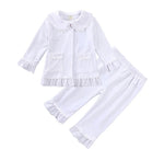 Ivory Velour Girls Pyjamas