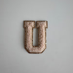 Varsity Glitter Patch - Nude