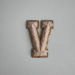 Varsity Glitter Patch - Nude