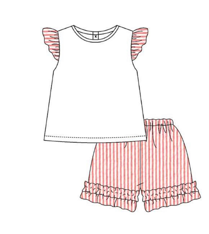 Girls red seerseeker PJs