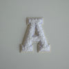 Varsity Glitter Patch - All White