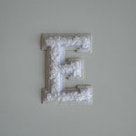 Varsity Glitter Patch - All White