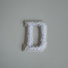 Varsity Glitter Patch - All White