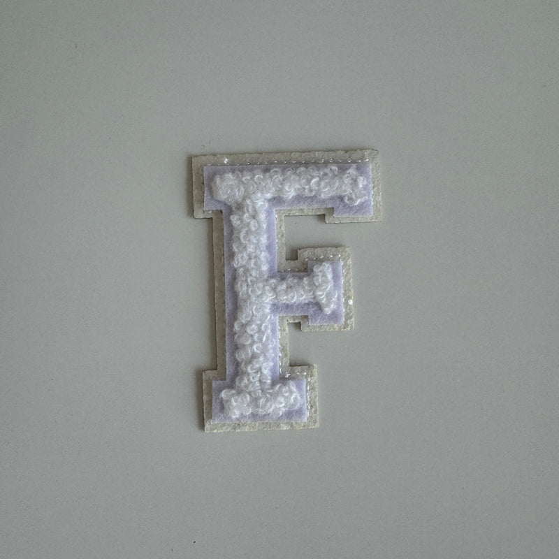 Varsity Glitter Patch - All White