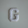 Varsity Glitter Patch - All White