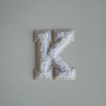 Varsity Glitter Patch - All White