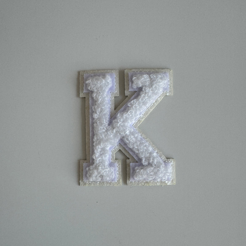 Varsity Glitter Patch - All White