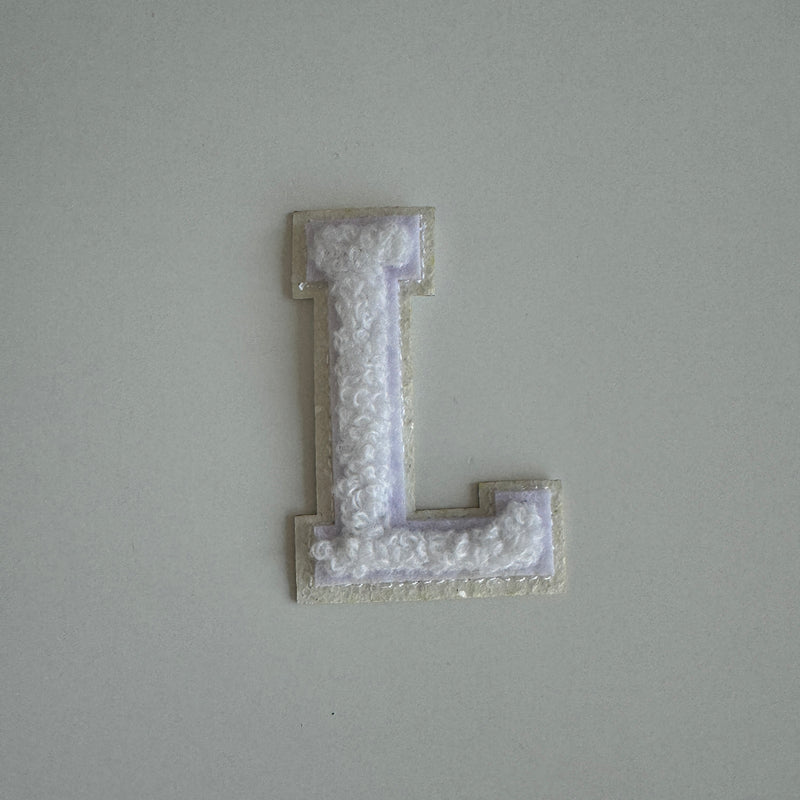 Varsity Glitter Patch - All White