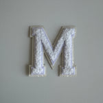 Varsity Glitter Patch - All White