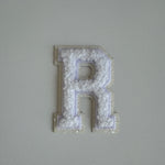 Varsity Glitter Patch - All White