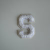 Varsity Glitter Patch - All White