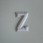 Varsity Glitter Patch - All White