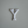 Varsity Glitter Patch - All White