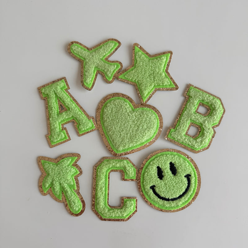 Varsity Glitter Patch - Matcha