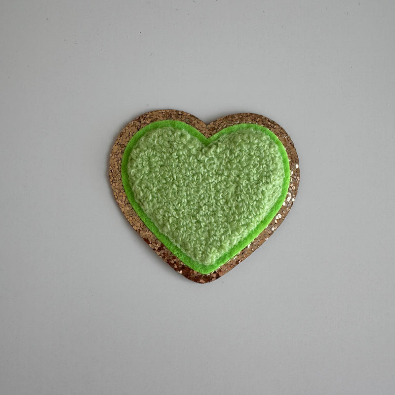 Varsity Glitter Patch - Matcha