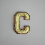 Varsity Glitter Patch - Lemon