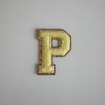 Varsity Glitter Patch - Lemon