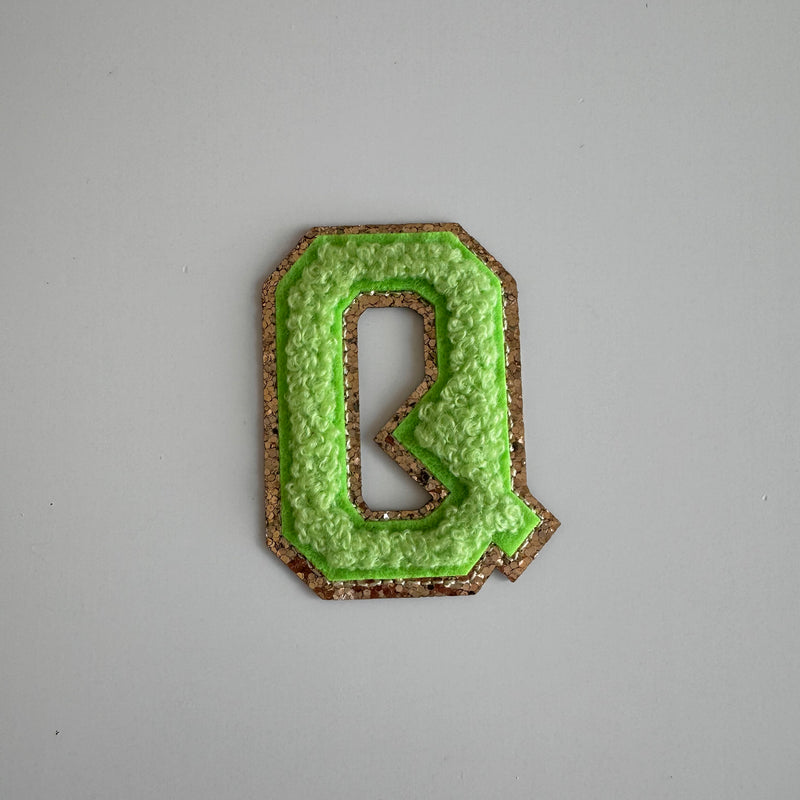 Varsity Glitter Patch - Matcha