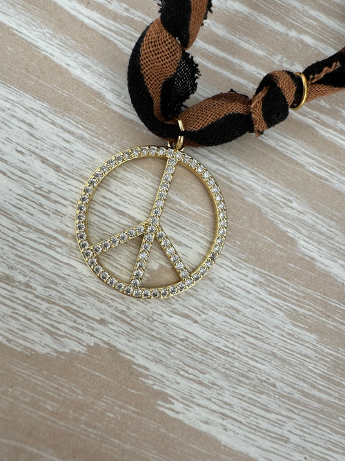 Peace Pendant Choker