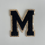 Varsity Glitter Patch - Black