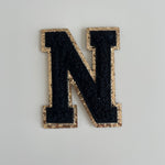 Varsity Glitter Patch - Black