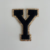 Varsity Glitter Patch - Black