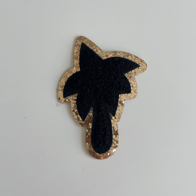 Varsity Glitter Patch - Black