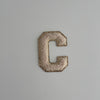 Varsity Glitter Patch - Nude