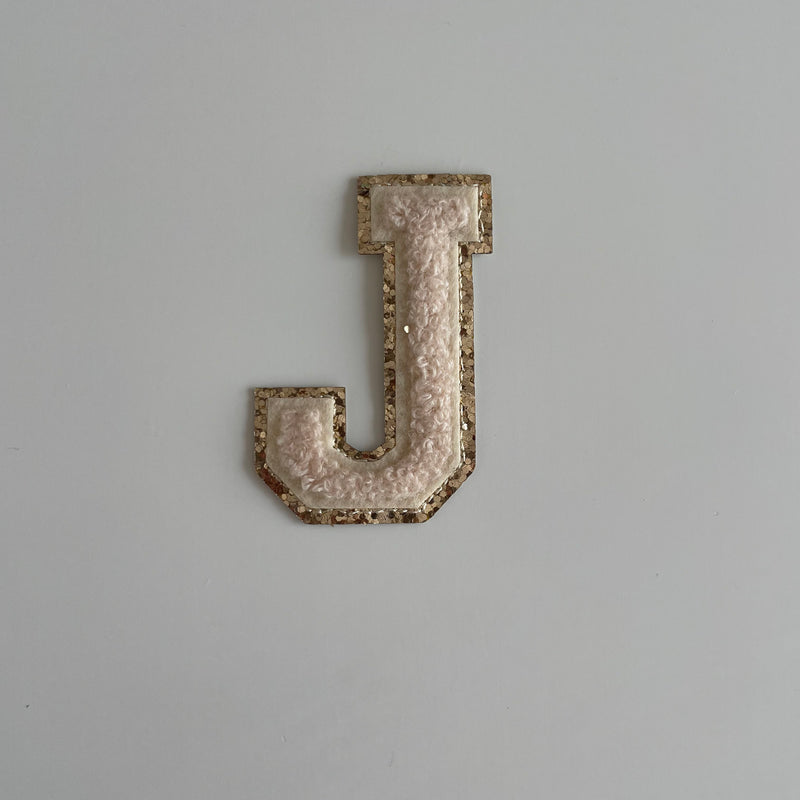 Varsity Glitter Patch - Nude