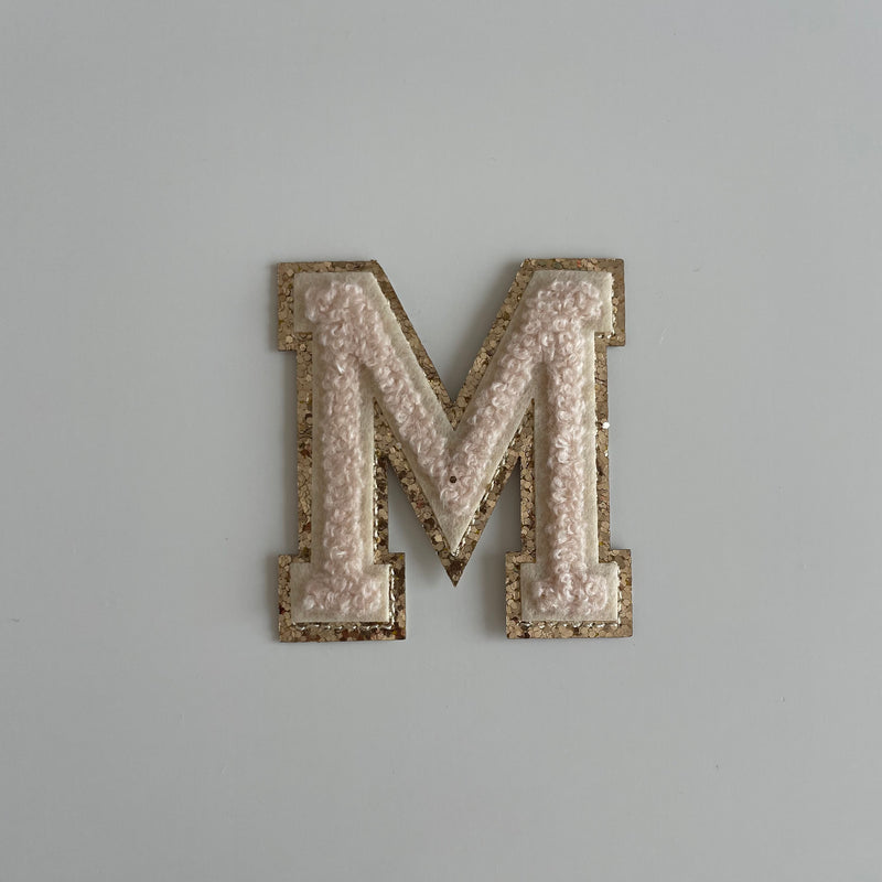 Varsity Glitter Patch - Nude