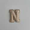 Varsity Glitter Patch - Nude