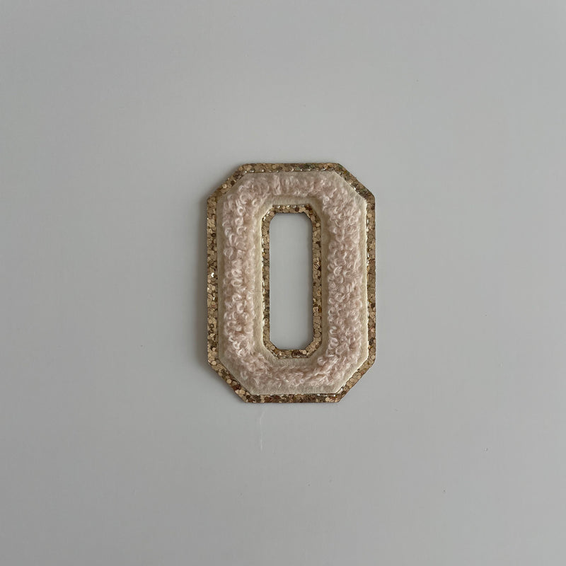 Varsity Glitter Patch - Nude