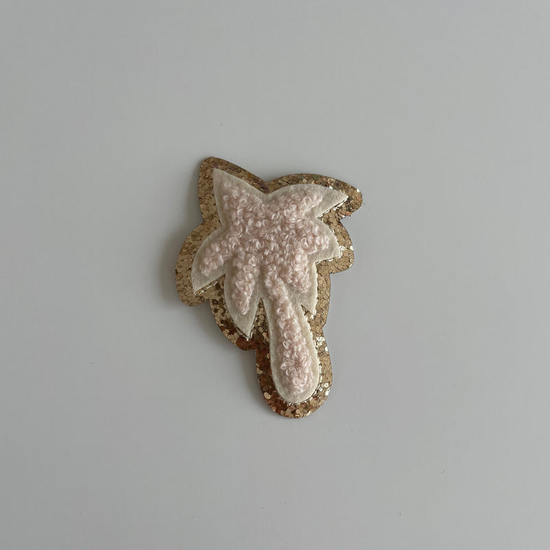 Varsity Glitter Patch - Nude