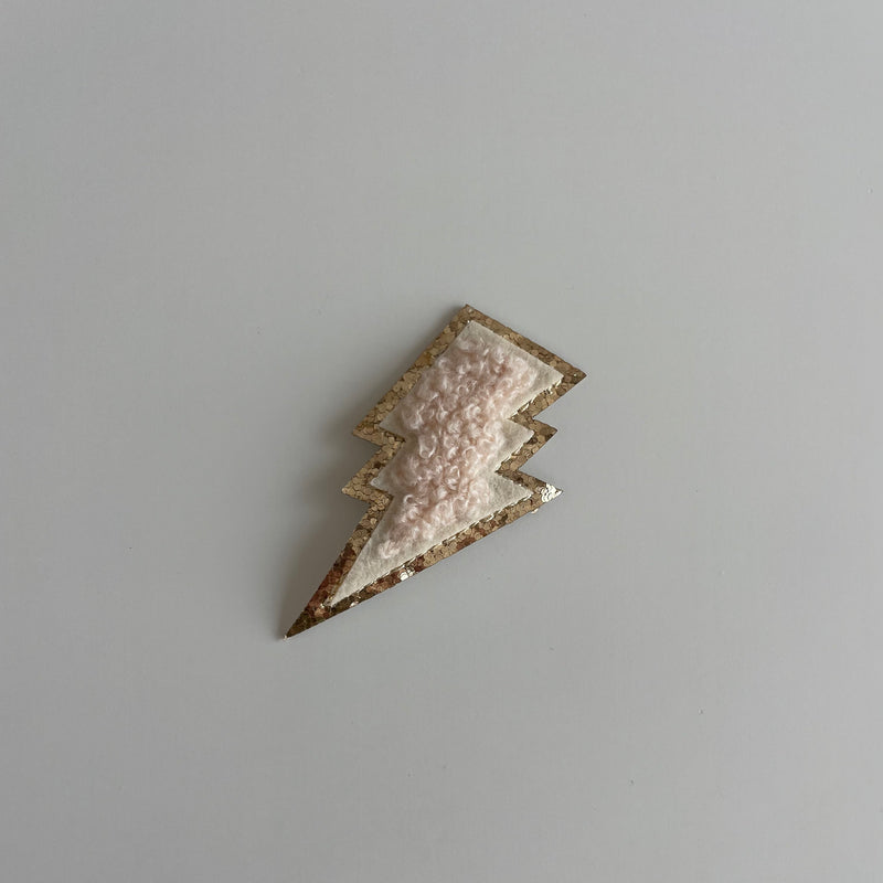 Varsity Glitter Patch - Nude