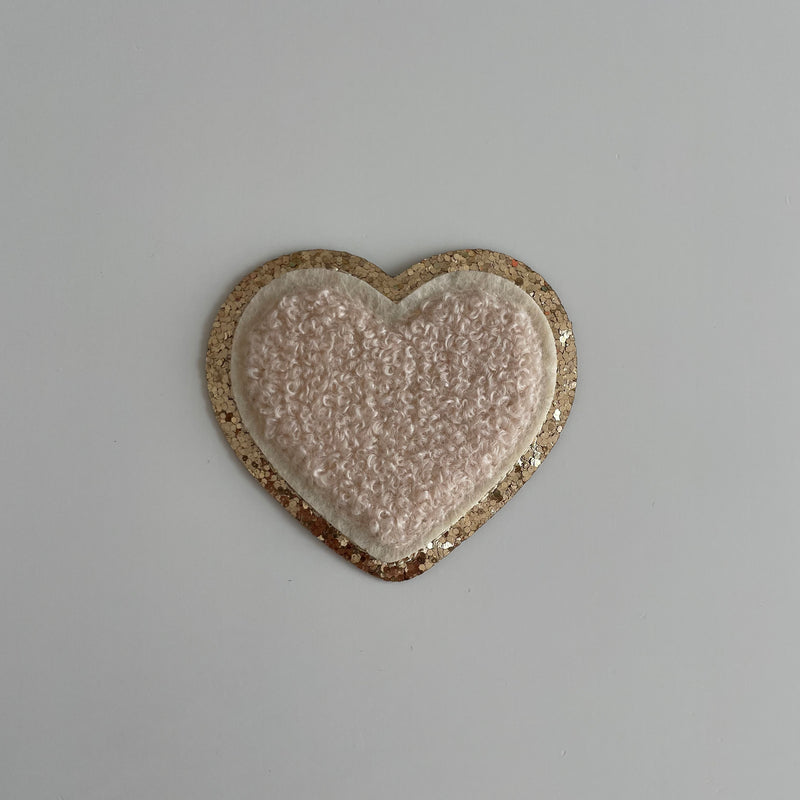 Varsity Glitter Patch - Nude