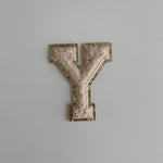 Varsity Glitter Patch - Nude