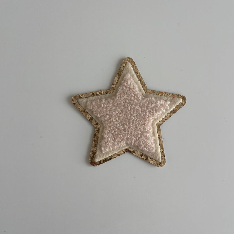 Varsity Glitter Patch - Nude